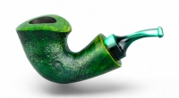 Трубка Reverse Calabash B123G — Anton, зеленая, бриар, акрил