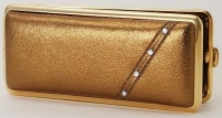 Портсигар кожаный золотой V.H. 80218