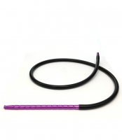 Шланг для кальяна силиконовый с металлической рукояткой Molla KAYA2 (фиолетовая рукоятка)