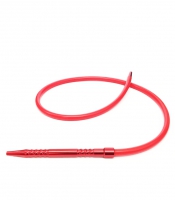 Шланг для кальяну силіконовий з металевою ручкою (червоний силікон)