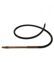 Шланг для кальяну силіконовий з металевою ручкою Molla KAYA2 (коричнева рукоятка)