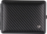 Портсигар черный кожаный V.H. 612962 (100мм)