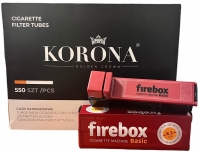 Сигаретные гильзы Korona 550 и машинка Firebox 980611