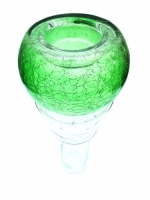 Фото 1 - Колбы для кальяна AMY, KAYA - Форма 630 Прозрачная с зелёным (эффект битого стекла)