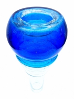 Фото 1 - Колбы для кальяна AMY, KAYA - Форма 630 Прозрачная с синим (эффект битого стекла)