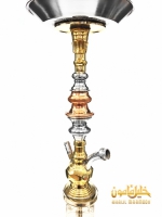 Фото 1 - Кальян Khalil Mamoon - Trimetal (Колба Khalil Mamoon Black/Gold)